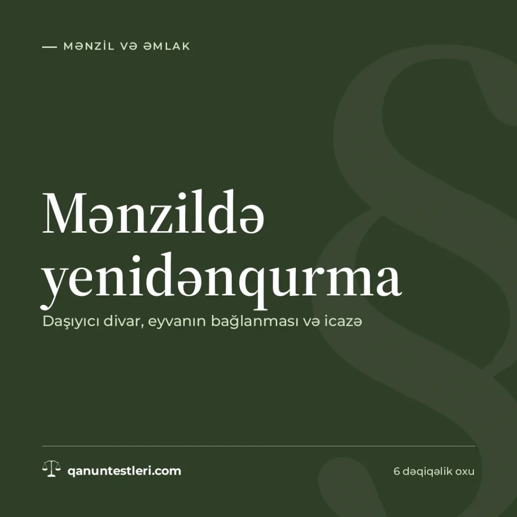 Mənzildə yenidənqurma: daşıyıcı divar, eyvanın bağlanması və icazə